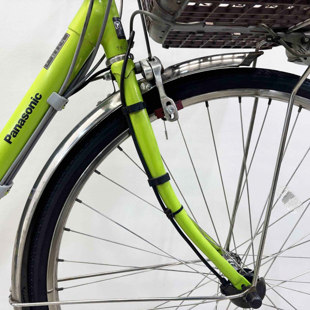 中古電動自転車 パナソニック ビビDX グリーン 26インチ YL084