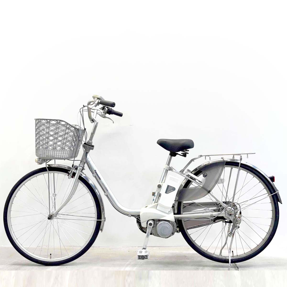 中古電動自転車 パナソニック ビビDX シルバー 26インチ YL085