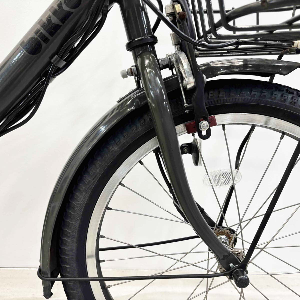 中古電動自転車 ブリヂストン ビッケモブe グレー 20インチ YL090
