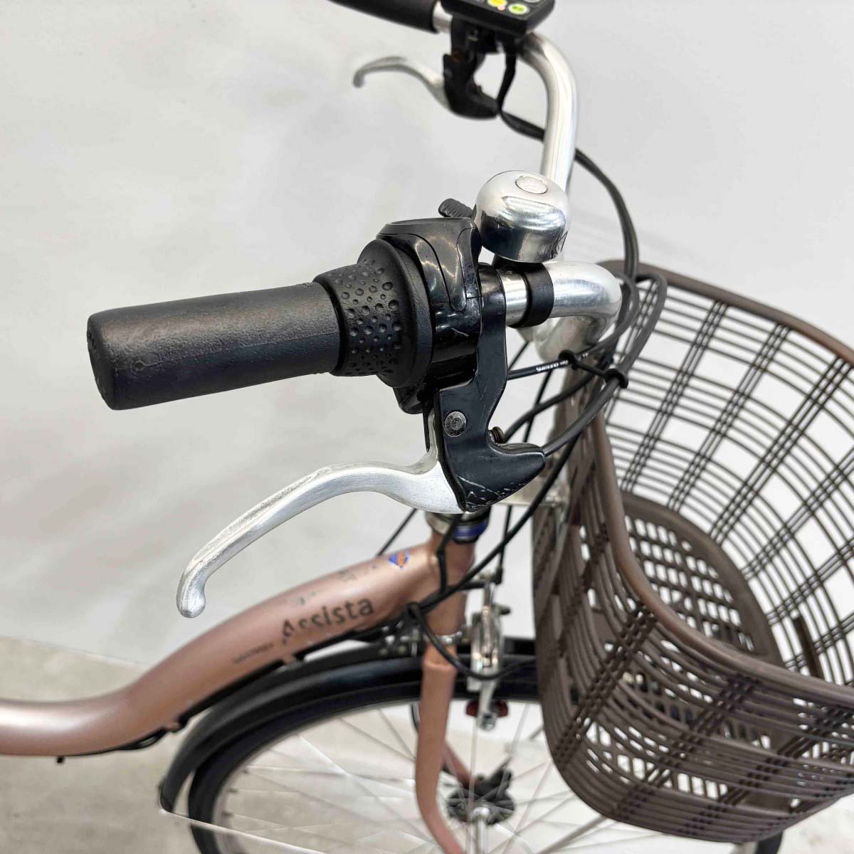 中古電動自転車 ブリヂストン アシスタDX ピンク 26インチ YL096