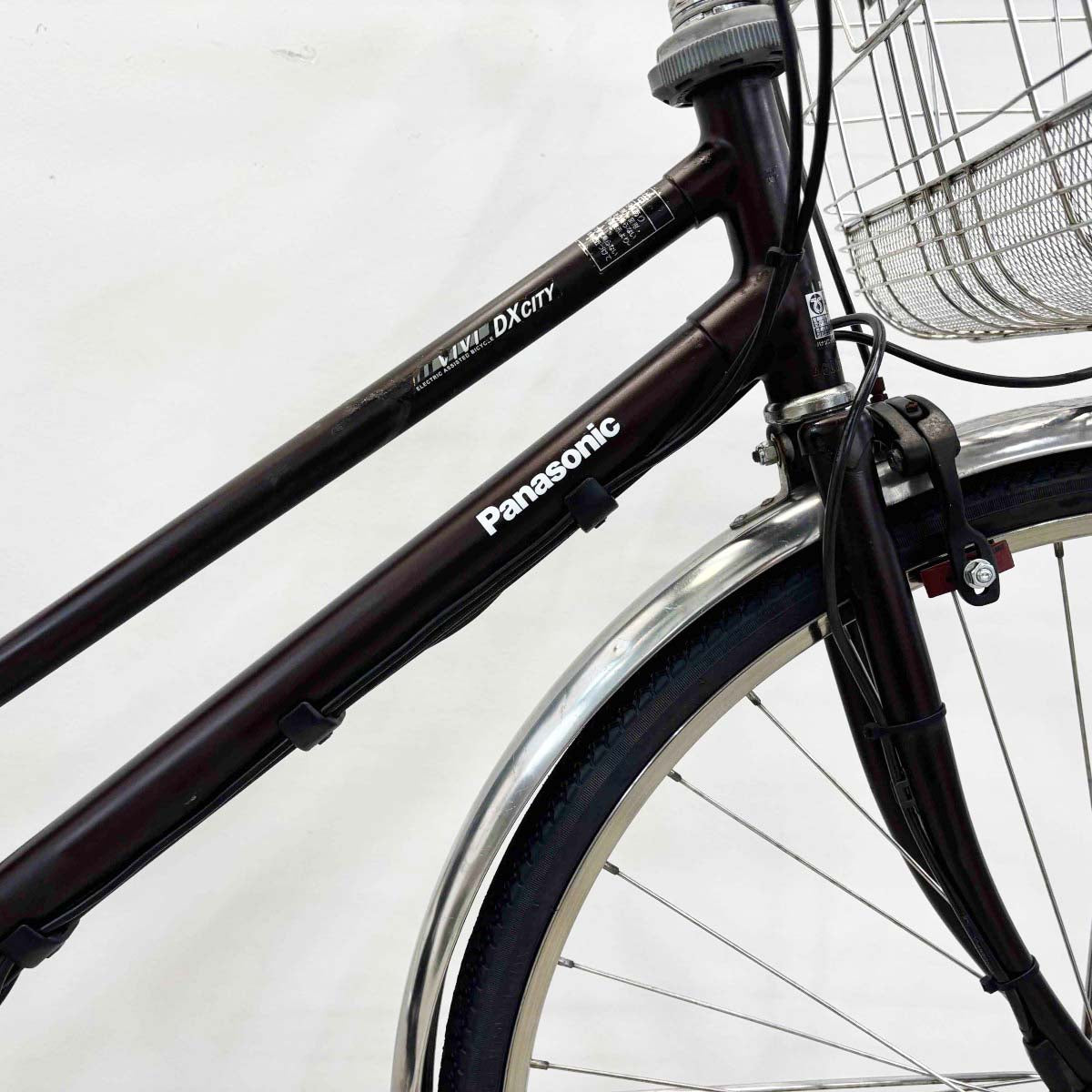 中古電動自転車 新品バッテリー パナソニック ビビDXシティ ブラウン 27インチ YL101