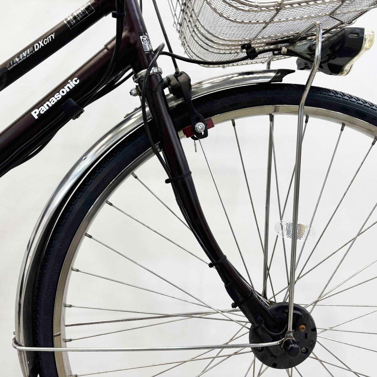 中古電動自転車 新品バッテリー パナソニック ビビDXシティ ブラウン 27インチ YL101
