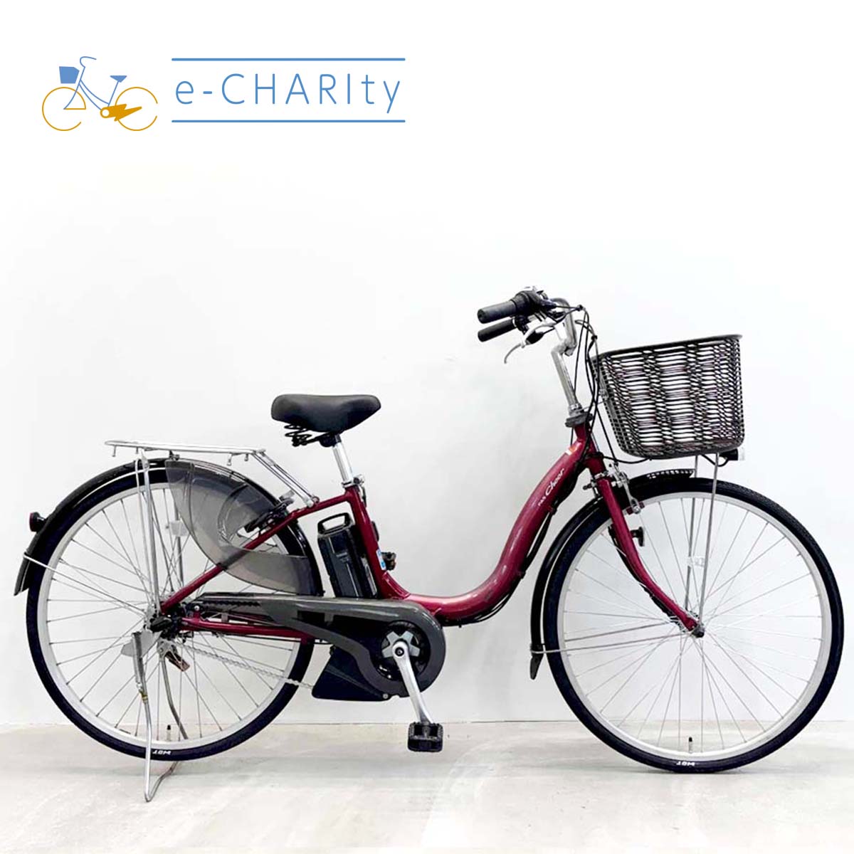 中古電動自転車 ヤマハ PAS チア レッド 26インチ YL102