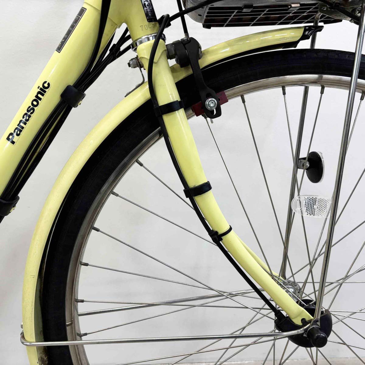中古電動自転車 パナソニック ビビスタイル イエロー 26インチ YL107