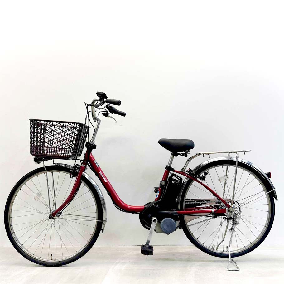 中古電動自転車 パナソニック ビビDX レッド 26インチ YL112