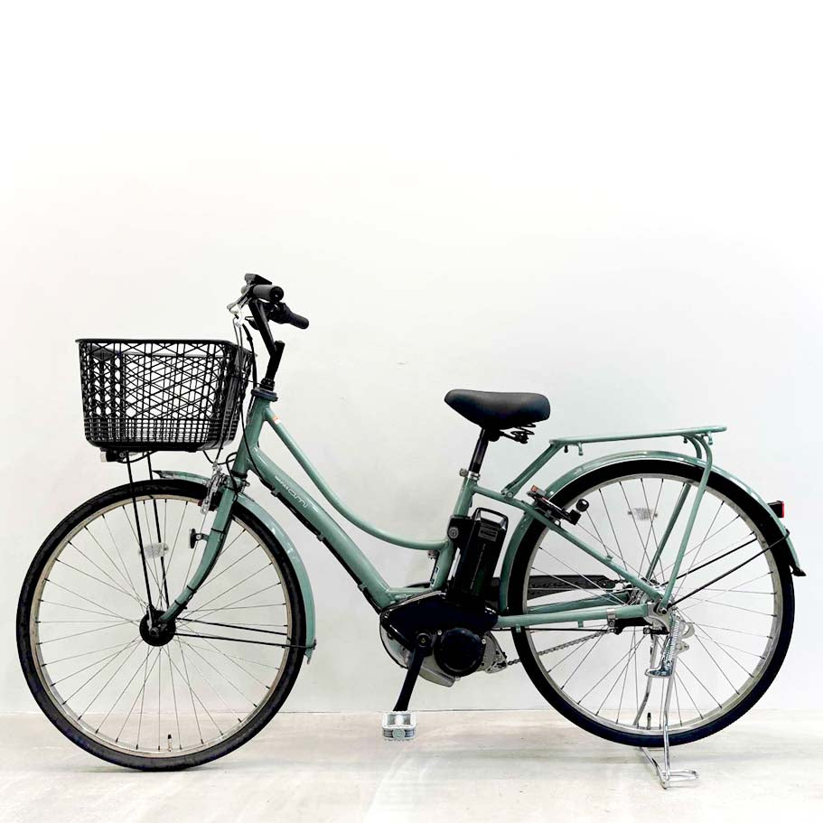 中古電動自転車 ヤマハ PAS アミ グリーン 26インチ YL113